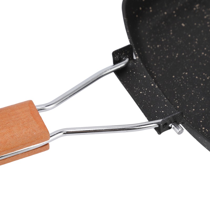Frying Pan Outdoor Household Folding Beech Handle Energy Saving Non