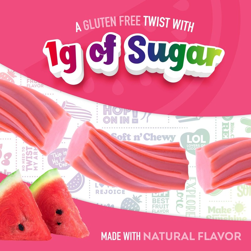 Wiley Wallaby Licorice 5.5 Ounce Watermelon Low Sugar Gluten Free