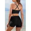 SHEKINI Women's Bikini Sets Criss Cross Top with High Waisted