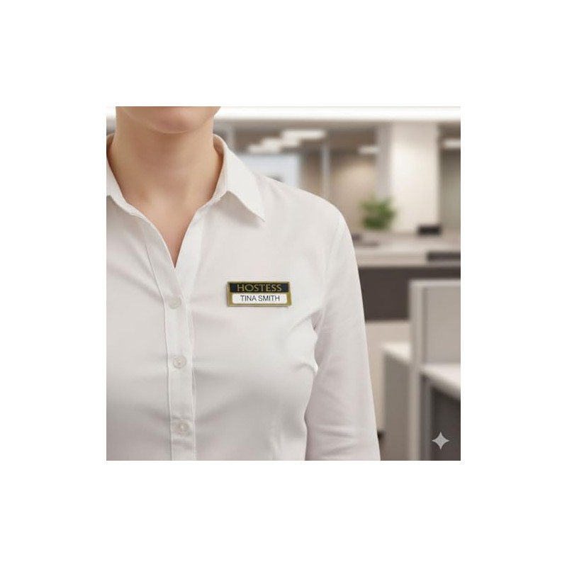 Hostess Name Badges Magnetic, Personalizeable, Church or Organization. Set -4