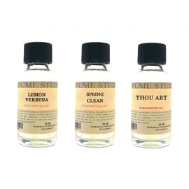 Fragrance Oil Set 3-Pk 1oz Each for Making Soaps, Candles, Bath Bombs, Lotions, Room Sprays, Colognes (Citrus Floral, Lemon Verbena, Spring Clean, Thou Art)