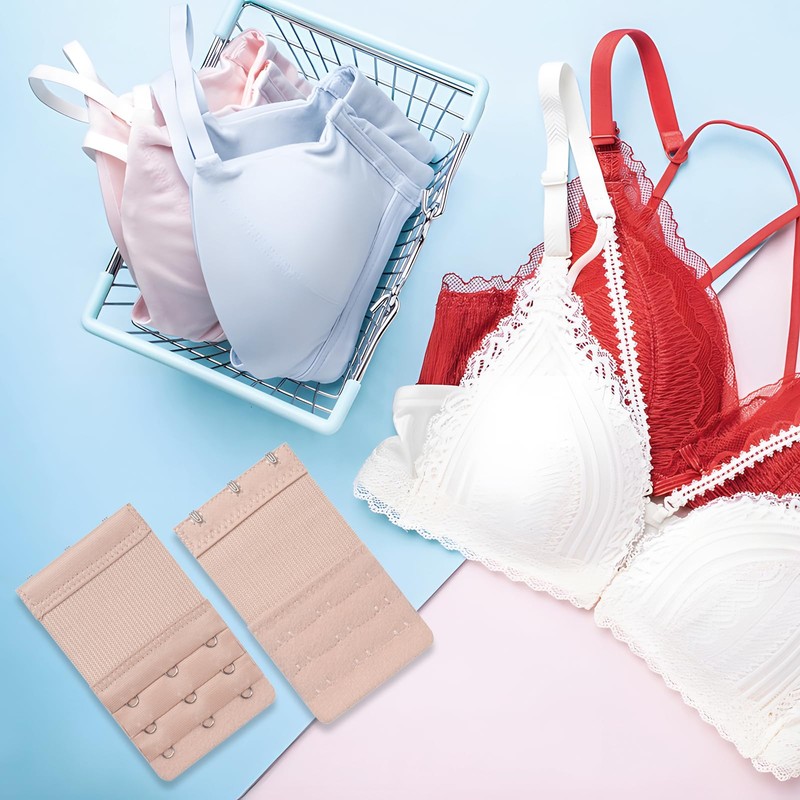 MOTYAWN 3 Hook Bra Extender, Elastic Stretchy and Comfortable Bra