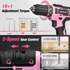 WORKPRO Pink Tool Kit with Drill, Tool Set with 20V