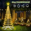 Outdoor Solar Christmas Cone Tree Lights, 8ft 442 LED Christmas