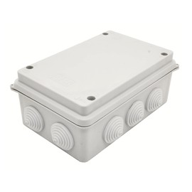 DOJA Industrial Junction Box Waterproof with Inputs 220 x 170 x 120 cm Distribution Box Fuse Box Surface-Mounted Distribution Box Wet Room Waterproof Housing as Cable Connector Cable Box