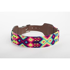 XUXO Collar para Perro Artesanal, Piel Sintetica, Hecho a Mano, Resistente a La Lluvia y La Suciedad, Duradero, Isla Mujeres, XCH