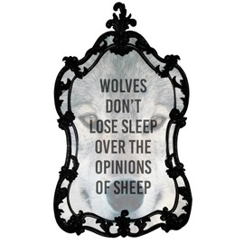 Decal Serpent Wolves Don't Lose Sleep Over The Opinions of Sheep Quote Wolf Sticker 5"