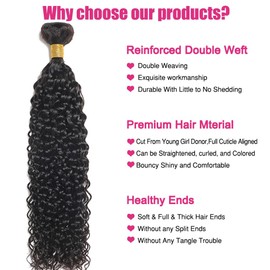 VENGSTI Water Wave Bundles Human Hair 12A 24 Inch Single Human Hair Water Wave Bundles 100% Unprocessed Human Hair Wet and Wavy Bundles Natural Black Color Human Hair Bundles 100g / Bundle