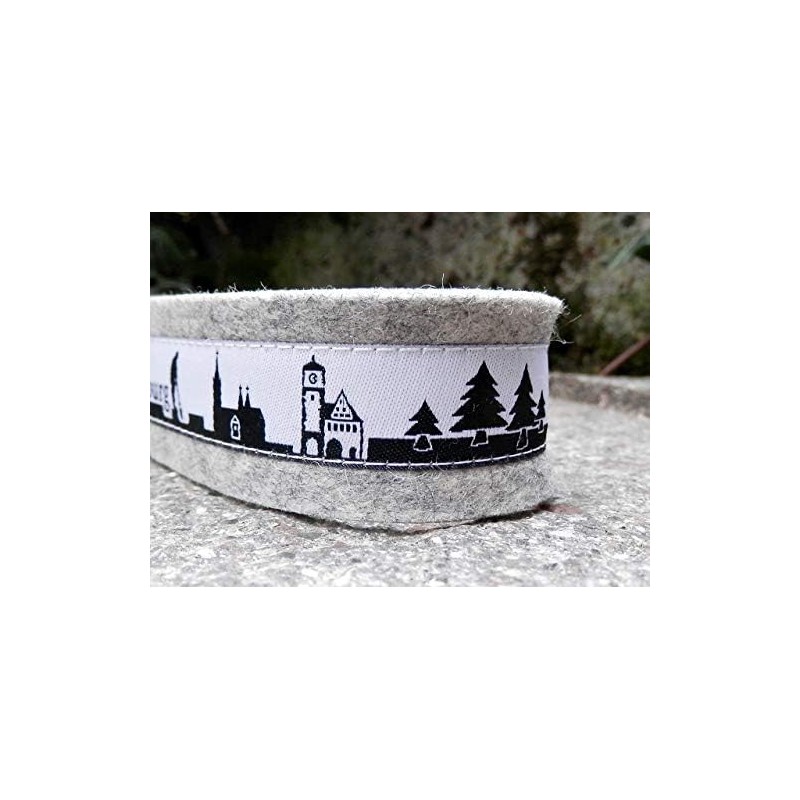 Schlüsselanhänger Schlüsselband hellgrau Freiburg Skyline schwarz weiß Geschenk!