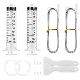 14Pcs Fridge Dredger and Cleaning Set, Fridge Drain Hole Cleaning Tool Refrigerator Drain Hole Cleaning Tool Kit Fridge Cleaning Syringe Kit for Refrigerator Cleaning Kitchen Drain Hole Remover