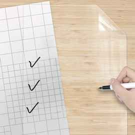 AZ-FRONT A4 Transparent Whiteboard Sheets 10 Sheets Lightweight PET Film for Memo Drawing Office