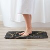 Black and Gold Marble Bath Mats for Bathroom, Soft Absorbent