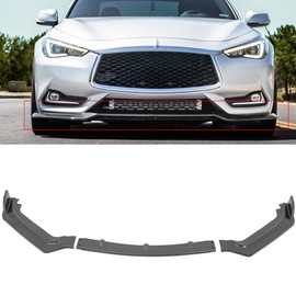 FINDAUTO PP Front Lip Body Kit V Style Fit for 2017-2020 for Infiniti Q60 Coupe Glossy Carbon Look Rear Tail Lip Deck Boot Wing