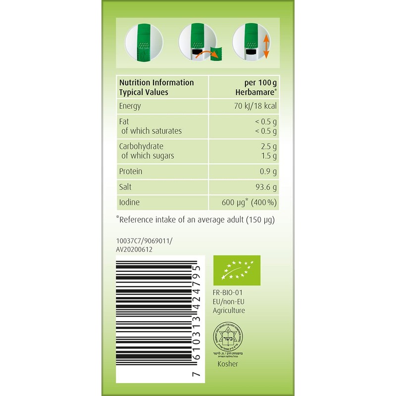 A.Vogel Herbamare Original Seasoning Salt 250g | Sea Salt with
