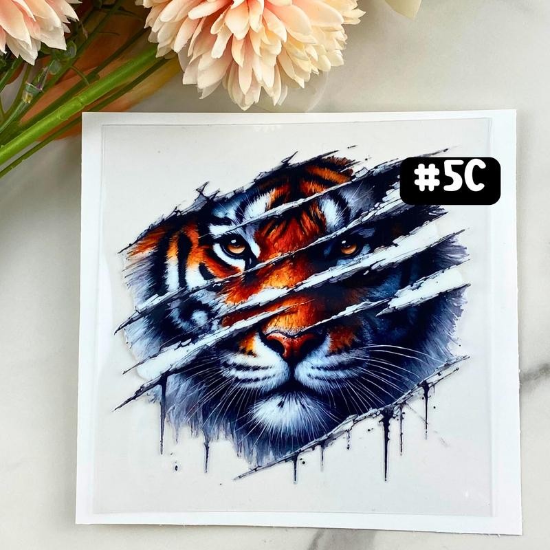 UV DTF DECALS, 4" height, Cup Decals, Cup Stickers, Cup