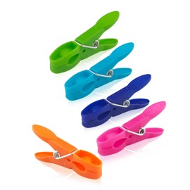 Vidence Clothes Pegs, 50 Pcs Durable Clothes Pegs for Washing Line with 5 Colors, Non-Slip Laundry Pegs with Strong Spring, Washing Line Pegs Fit for Washing Line, Food Bags, Photos.