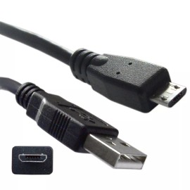 WHOLESALECABLES 1ft Micro USB 2.0 Cable, Black Type A Male / Micro-B Male 1 foot    10U2-03101BK