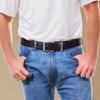 Buffway Leather Belt for Men - Durable Full Grain Men's