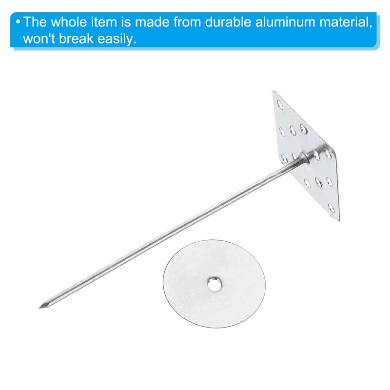 PATIKIL 2 Inch Perforated Insulation Pins with Round Washers, 80