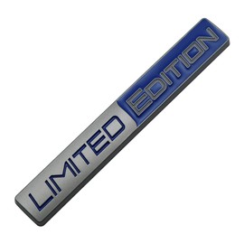 1X Limited Edition Emblem Auto Racing Sport 3D Badge Rear Trunk Sticker Side Fender Decal (Gray Blue)