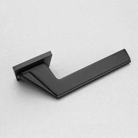 Decoranddecor Black Door Handles Internal – Aluminium Matt Black Door Handle Sets for Wooden Interior Doors | Internal Door Handles for Bedrooms & Bathroom | Pera Range