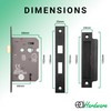 EAI Matt Black Sashlock - Fire Rated & CE Approved