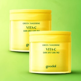Goodal Green Tangerine Vitamin Pad Vita C Blemish Pad 70 sheets 2 pieces Blemish separation Skin tone up Whitening Pores dead skin care Goodal Green Tangerine Vitamin pad / 구달 청귤 비타민패드 비타C 잡티패드 70매 2개 잡티이별 피부톤업 미백 모공각질 케어 구달 청귤 비타민패드
