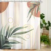 YCSBOHOSCS Boho Sage Green Shower Curtain 70.8x70.8 with 12 Hooks