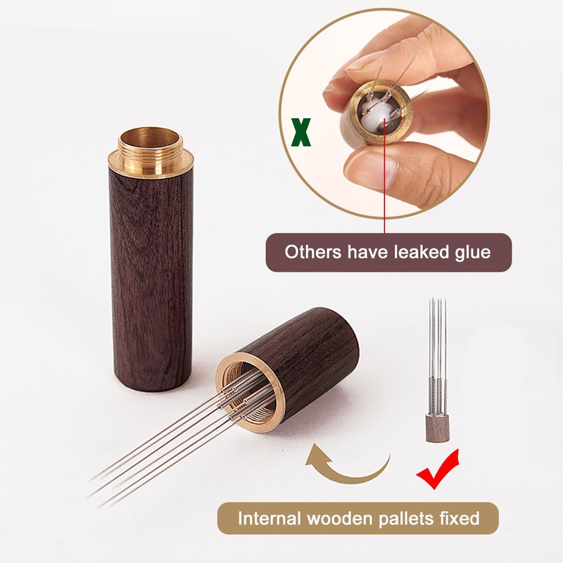EUZUXU Espresso Coffee Stirrer 6 Needles, Espresso Distribution Tool Coffee