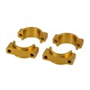 Set: CNC Klemmstücke für Schutzblech mit Schrauben, Gold eloxiert -