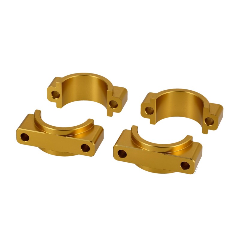 Set: CNC Klemmstücke für Schutzblech mit Schrauben, Gold eloxiert -