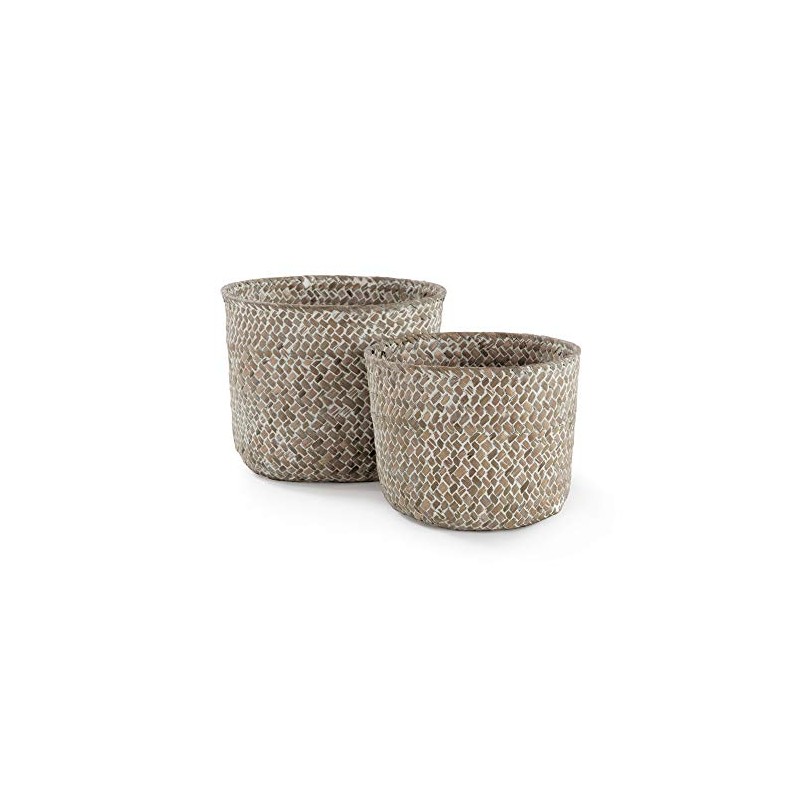 Compactor Mika Basket, Set of 2, White/Beige
