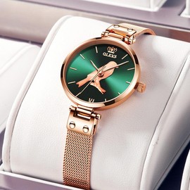 Olevs Modern Lady Bird Rosegold Green - Color: Blue