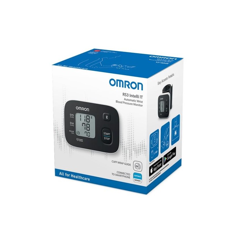 OMRON RS3 Baumanómetro de Muñeca, Bluetooth y App OMRON Connect