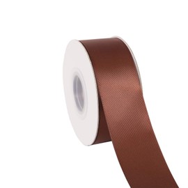 Ribbonitlux 1.5" wide Double Face Satin Ribbon 25 Yards (850-Brown）, Set For Gift Wrapping, Party Decor, Sewing Applications, Wedding and Craft