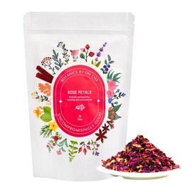 BOTANICS BY OH CHA - Sun Dried Rose Petals, 75gms | Rose Tea, Grade A | Skincare & Hair | Can Use as Rose Water for Skin, Rose Water Toner, Herbal Tea
