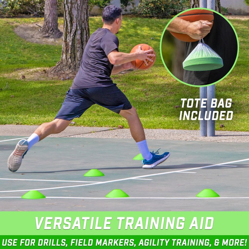 GoSports Premium Sports Cones for Training and Drills - 20