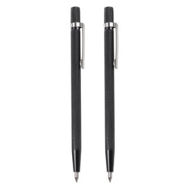 HARFINGTON 2Pcs Tungsten Carbide Tip Scriber with Clip Alloy Etching Pen Carve Engraver Scribe Tools for Metal Glass Ceramics Marble, Black