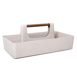 Crushgrind Basel Toolboox Organiser, 33 cm, Off-White, Storage Basket, Cream White for Kitchen, Hallway, Office, Bathroom, Made from Sustainable, Environmentally Friendly Biocomposite Material