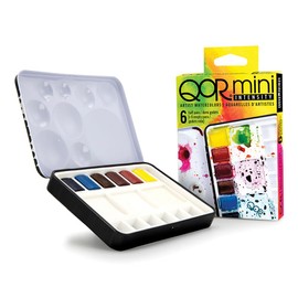 QoR Artist Watercolors, Intensity, 6 Color Half Pan Set
