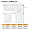Qehuruxo 3Pcs Set Curtains Valances for Windows Short Bathroom Curtains