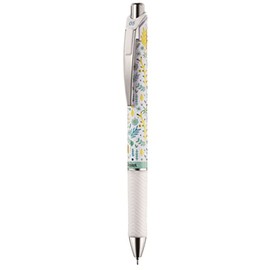 Pentel Energel BLN75 Kawaii Tropic Wild Flowers, Retractable Gel Rollerball Pens, Fine Tip 0.5 mm, Black Ink, Pack of 12