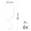 Decooo.be 6 Footprints of Steps (Shoe Prints) Wall Sticker (White)