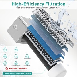 Jabrissi Under Sink Water Filter, NSF/ANSI 42&53 Certified, Removes Heavy Metals,Chlorine,Bad Taste & Odor, Direct Connect Undersink Water Filtration System, USA Tech