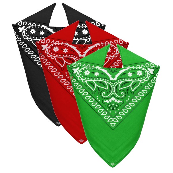 Van Der Rich ® 100% Cotton Bandanas with Paisley Pattern