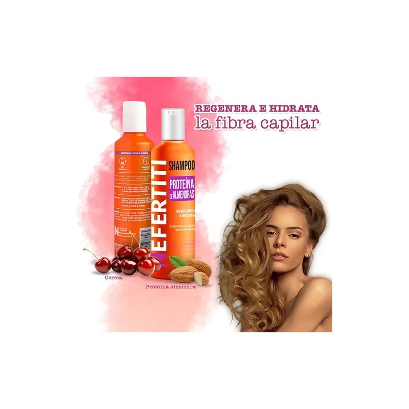 Shampoo Nefertiti Con Almendra Para Cabello Teñido 300ml