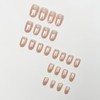 SXVME Chrome Nude Press on Nails Short Oval, Short False