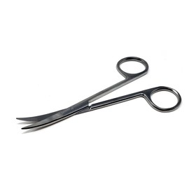 Premium Iris Scissors Micro Dissecting Scissors Curved 4.5" with Fine Sharp Blades Made of Stainless Steel Medical Surgical Tools (Silver)