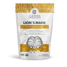Organic Lions Mane Mushroom Powder - Brain Health, Cognition, Focus & Immune Support - (60 grams) - Made with USDA Organic Mushrooms