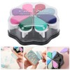 Atyhao Ink Pad, 8 Colors Petal Shape Stamps Ink Pad